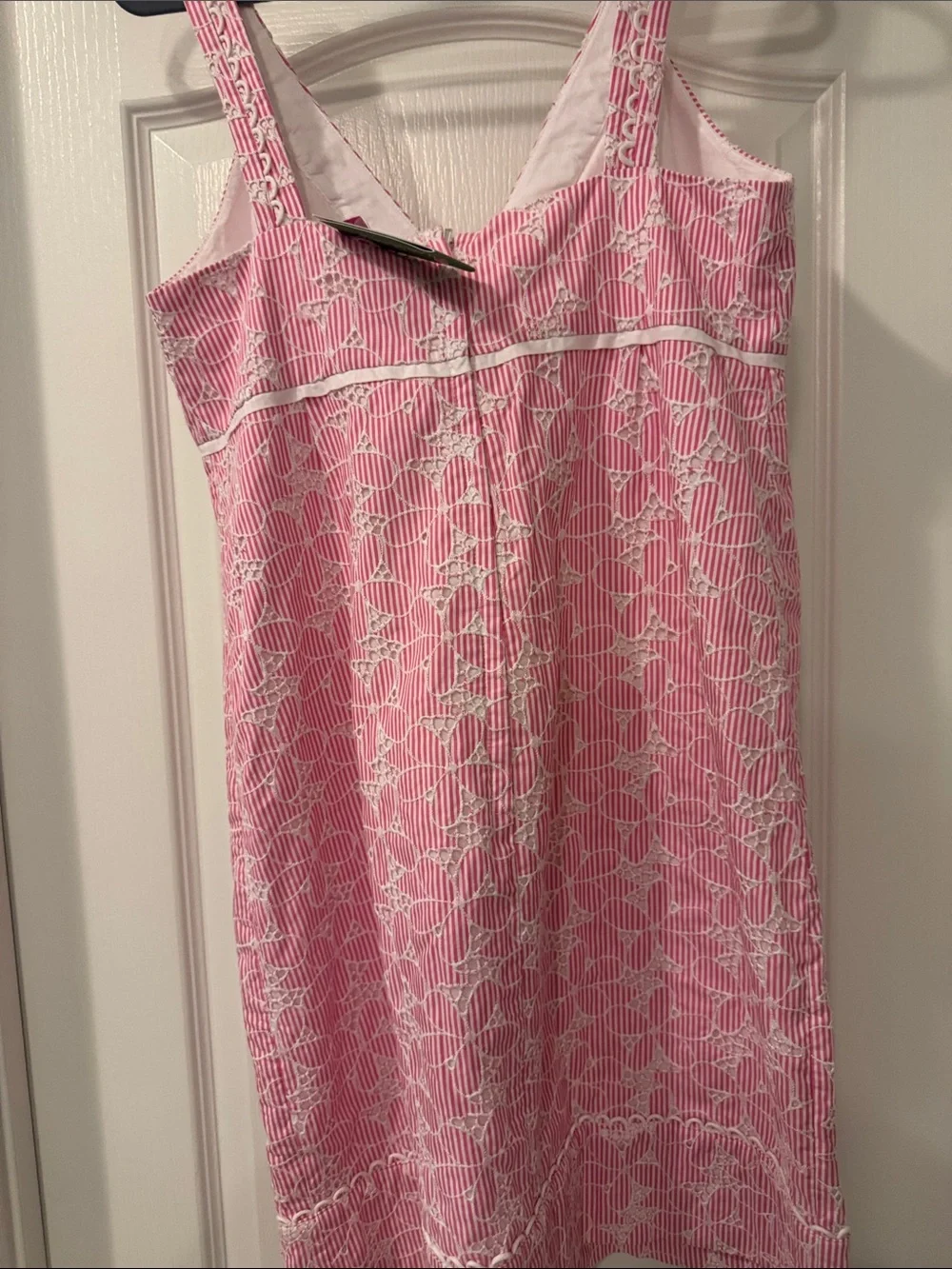 Lilly Pulitzer Pink V-Neck Lace-Overlay Chemise